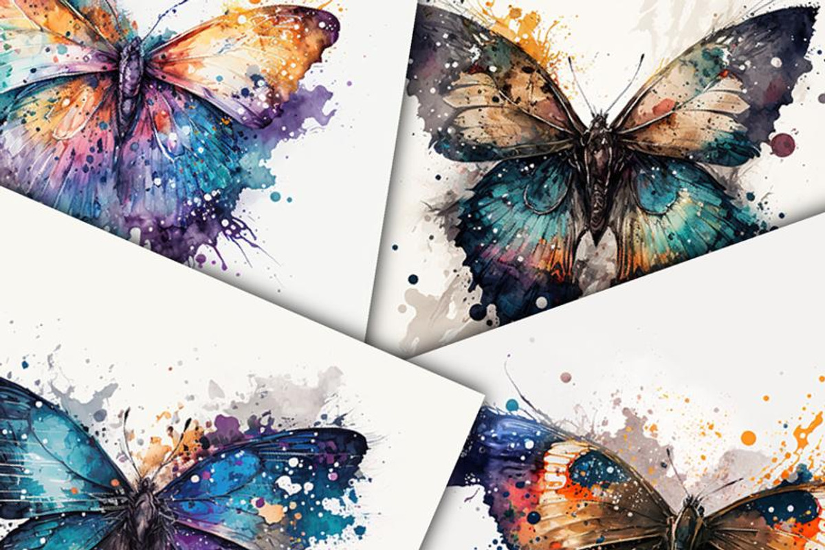 Butterfly Watercolor Callection, an Illustration by Gemstone (Photo 4 of 4)