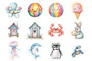 Cute Beach Clipart, an Illustration by Design Market (Thumbnail 3 of 3)