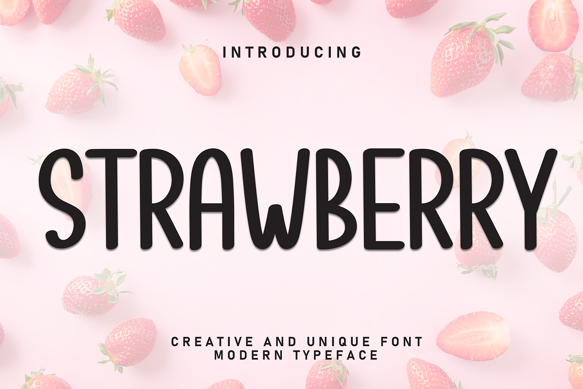 Strawberry | Script Font, a Script Font by Scratchones (Photo 1 of 8)