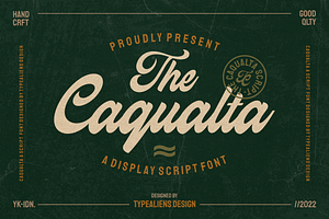 Caqualta Script for Food & Branding, a Script Font by ilhamtaro