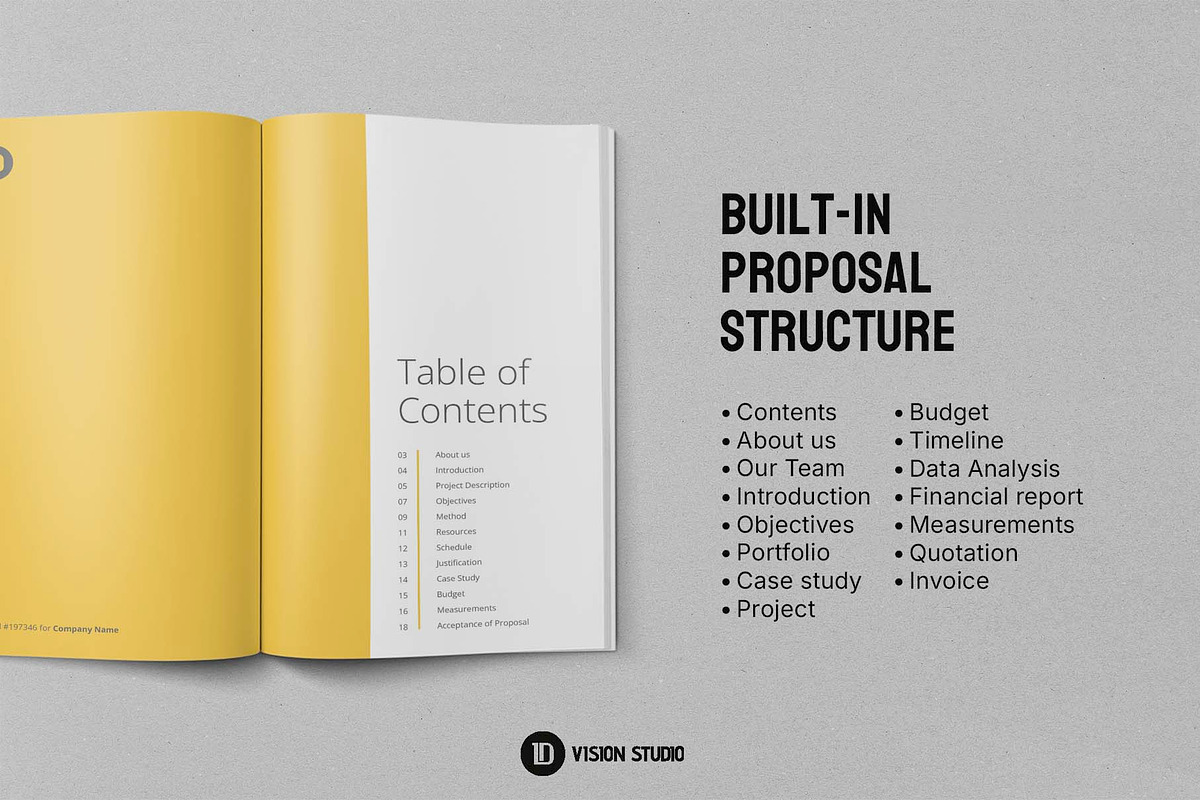 Minimal Proposal Canva InDesign, a Brochure Template by ID Vision Studio (Photo 4 of 16)