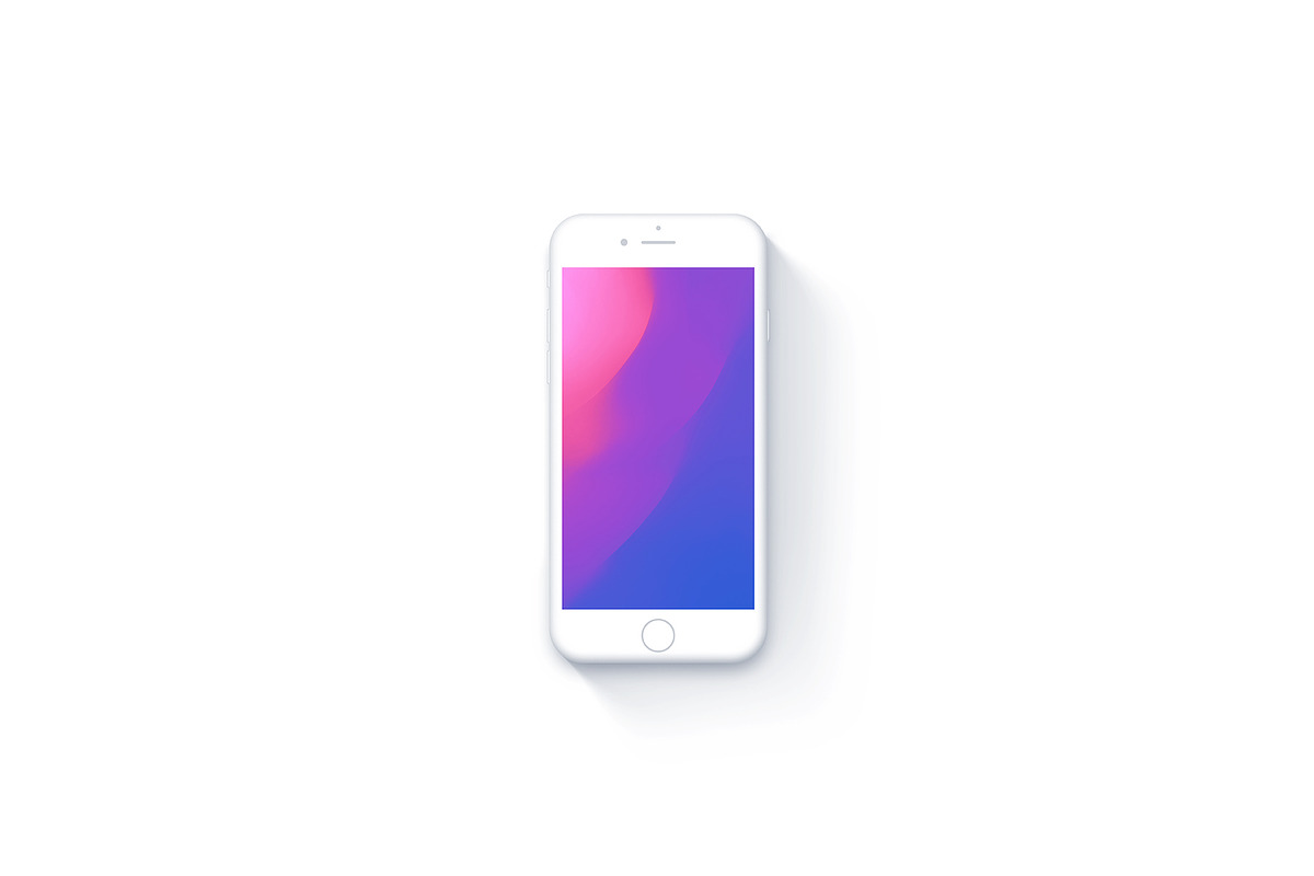 20 Minimalist & Flat Devices Mockups, an iPhone Mockup by Asylab (Photo 31 of 97)