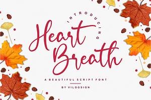 Heart Breath a Beautiful Script Font