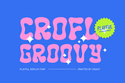 CROFL - Groovy Display Font, a Handwritten Font by Cruizy & Co (Thumbnail 1 of 9)