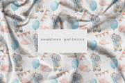 Cute animals with balloons, an Illustration by Love Watercolor Store (Thumbnail 8 of 9)