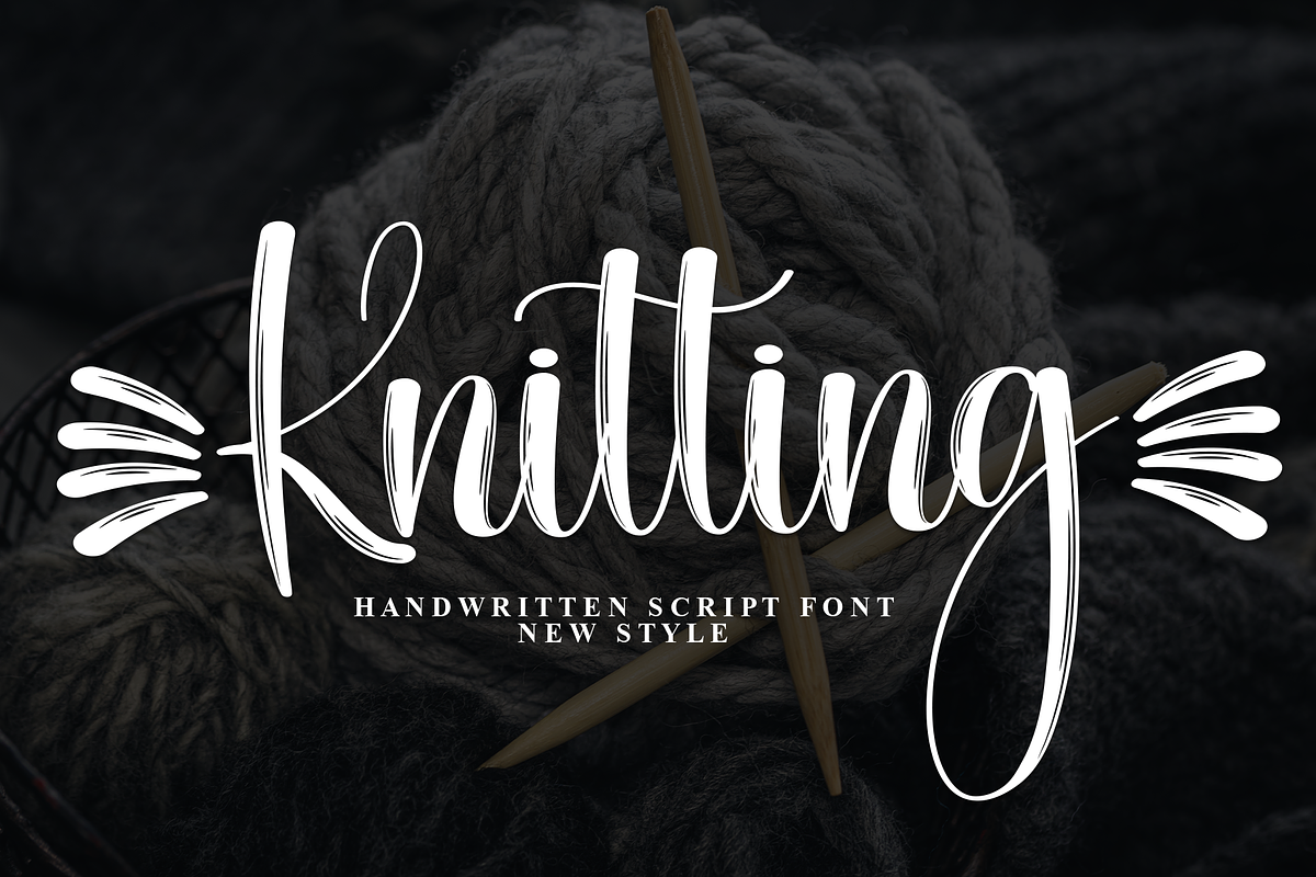 Knitting | Script Font, a Handwritten Font by Scratchones (Photo 1 of 9)