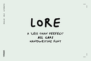 LORE All Caps Handwritten Font, a Font by TYPEHEIST (Thumbnail 1 of 10)