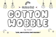 Cotton Wobble - Playful Outline Font