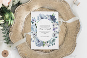 Blue Watercolor Flowers, a Background Graphic by Twigs and Twine (Thumbnail 7 of 10)