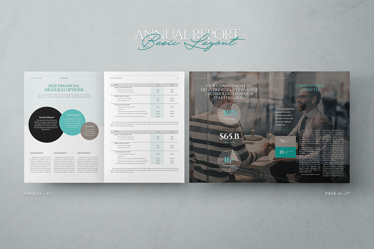 Annual Report Template, a Brochure Template by Proonty (Photo 5 of 6)