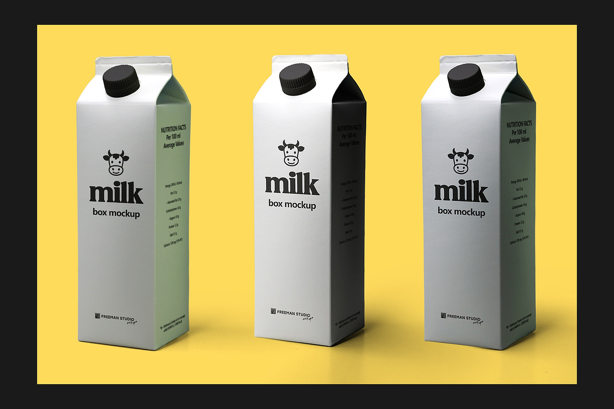 Milk Box Mockup, a Product Mockup by Freeman Studio