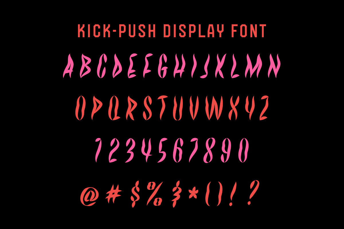 Kick Push, a Sans Serif Font by Price Foundry (Photo 2 of 3)