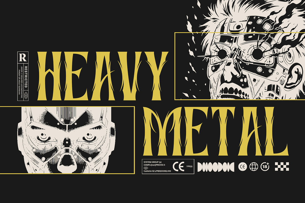 Zorvex – Heavy Metal Logo Font, a Blackletter Font by Letterara (Photo 6 of 15)