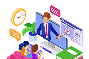 Online distance education from home, an Education Illustration by TAlex (Thumbnail 2 of 6)