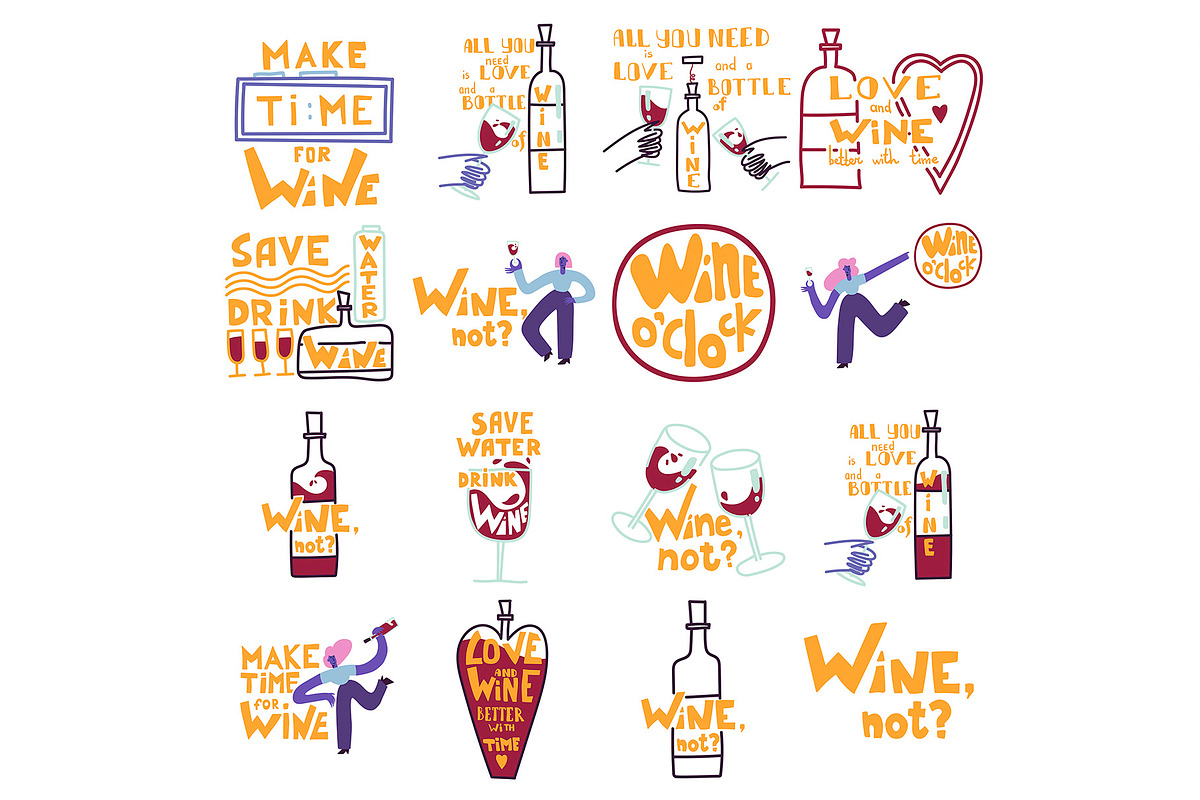WINE, NOT?, a Food Illustration by Ja Polina ArtShop (Photo 3 of 8)