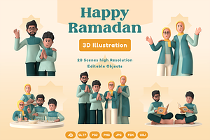 Happy Ramadan 3D