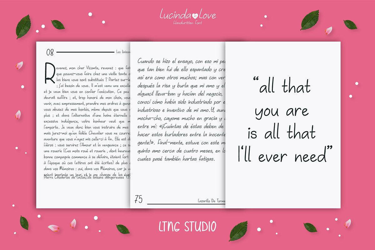 Lucinda in Love, a Handwritten Font by LTNG STUDIO (Photo 3 of 8)