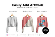 Crop Top Hoodie Mockup, a Hoody Mockup by DesignSupply Co. (Thumbnail 3 of 10)