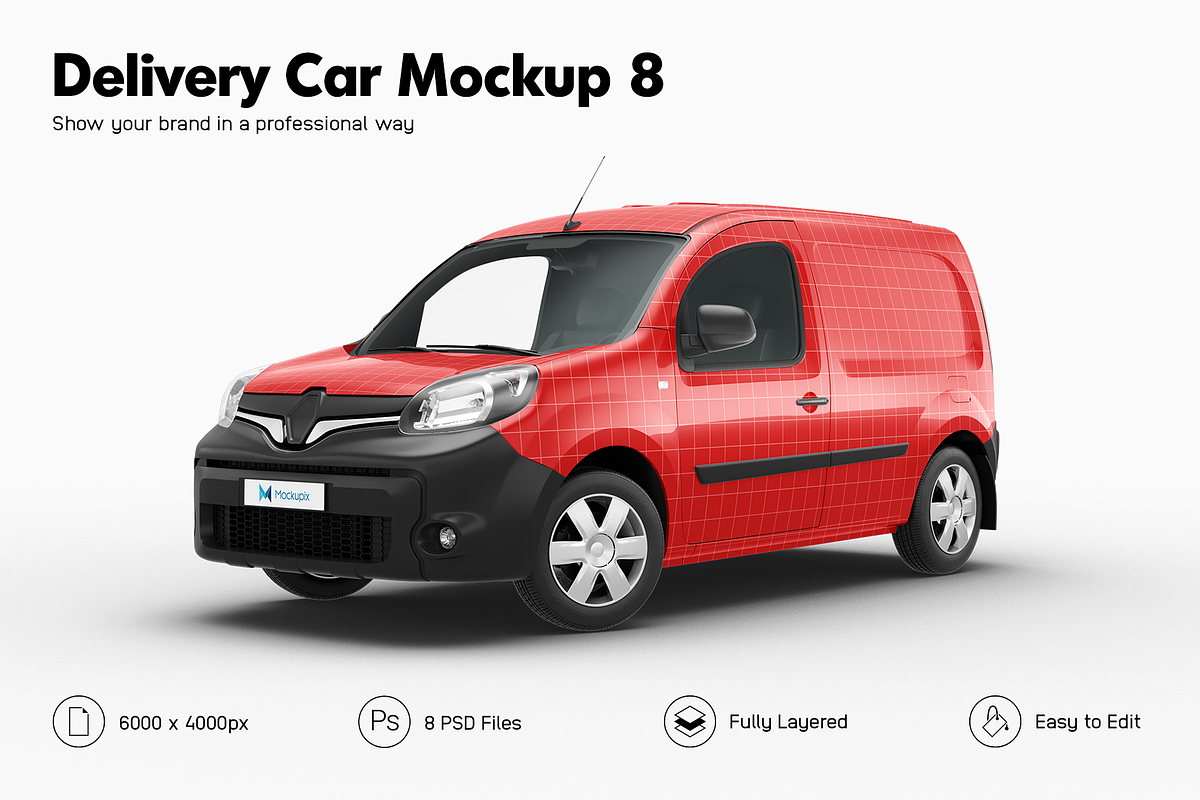 Delivery Car Mockup 8, an Advertising Mockup by Mockupix (Photo 1 of 12)