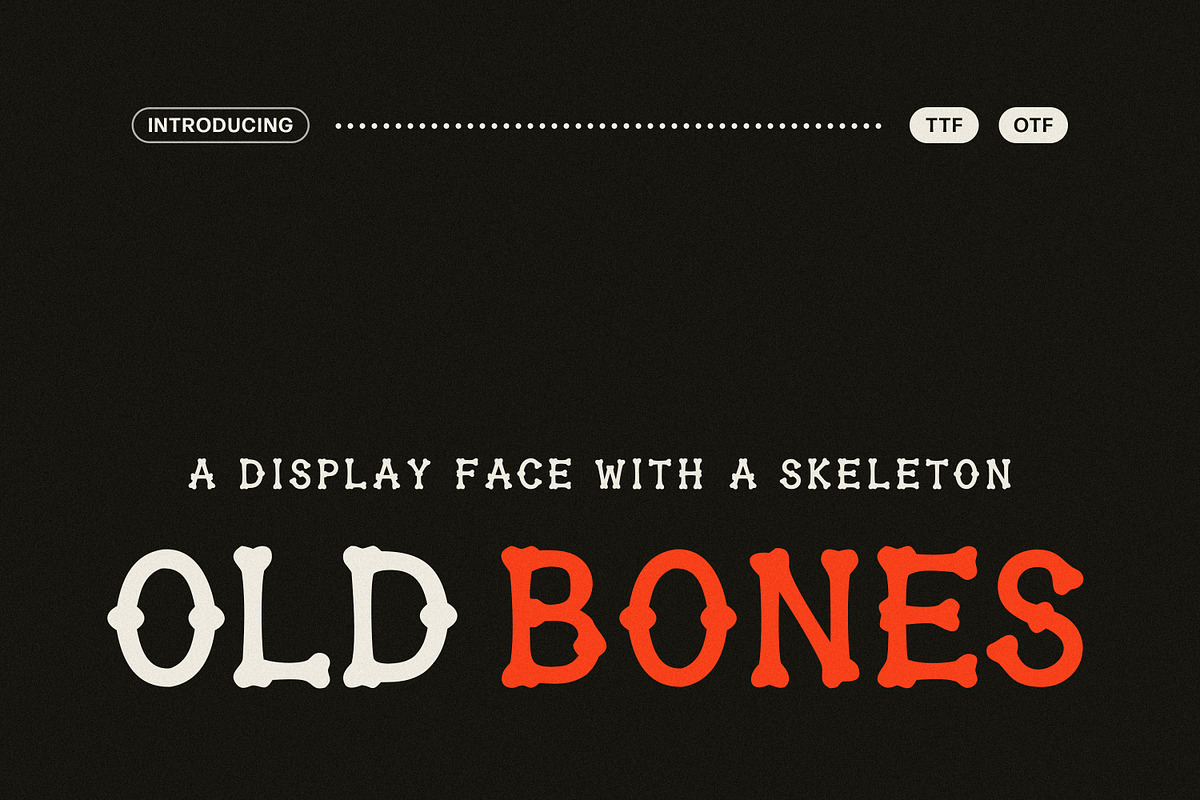 Old Bones - Hand-Drawn Display Font, a Serif Font by pixelbuddha.net (Photo 1 of 4)