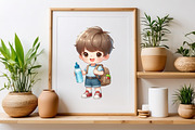 Little Students Boy Sublimation, a Seasonal Illustration by Craft Nest (Thumbnail 4 of 5)