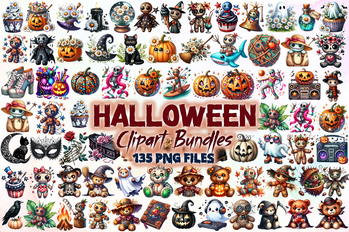 Cute Halloween Clipart,Gothic, Voodo, an Illustration by Sublimation Artist (Photo 1 of 14)