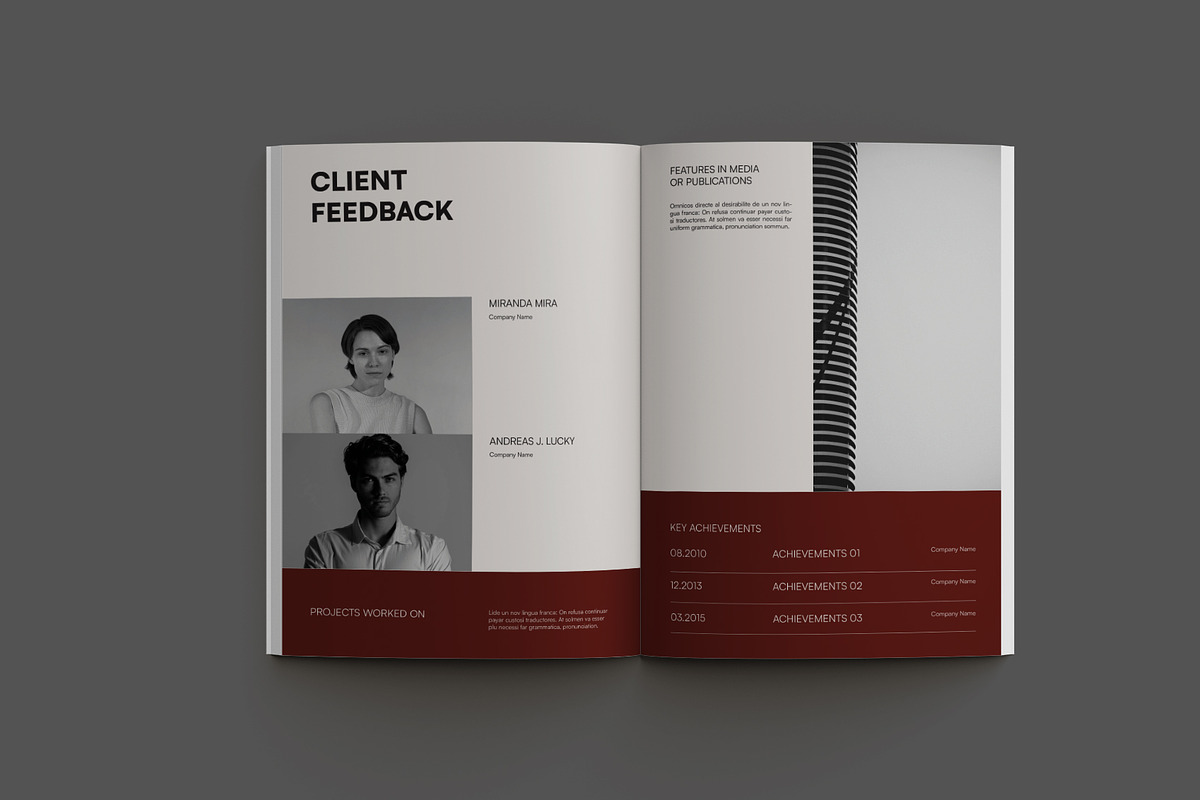 Red Minimal Architect Portfolio preview 8