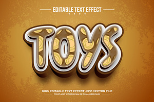 Toys 3D Editable Text Effect