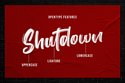 Shutdown Brush, a Script Font by RockboyStd (Thumbnail 9 of 12)