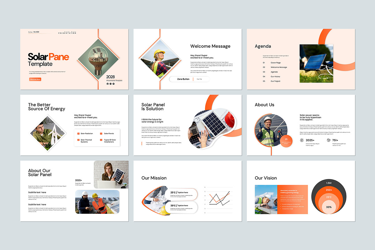 Solar Pane Presentation Template, a Presentation Template by evgenystudio (Photo 6 of 8)