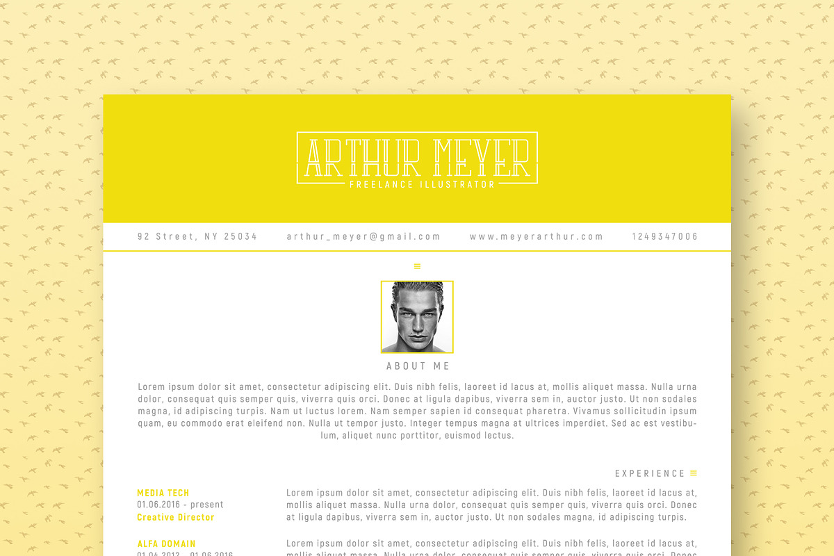 Stylish Resume / CV Template, a Resume Template by The Path (Photo 3 of 4)