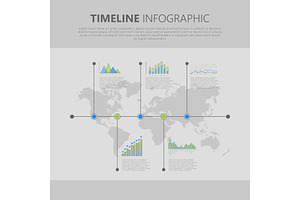 Timeline Infographic Vector With Graph And Diagram