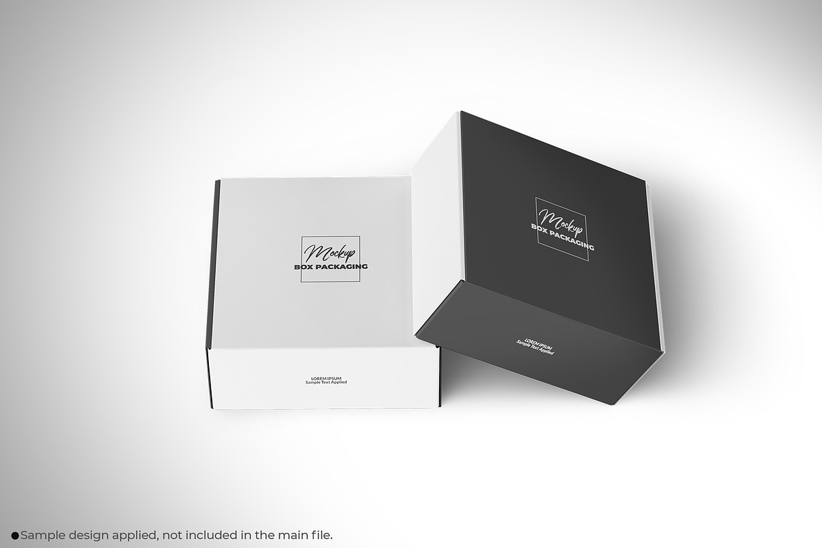 Front Tuck Square Mailing Box Mockup, a Packaging Mockup by Sheikhadesign (Photo 7 of 10)