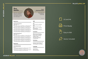 Minimalist Brown Coffee Resume Canva