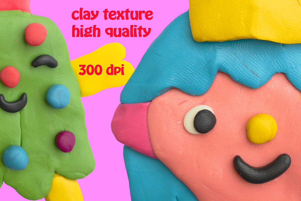 PLASTISINE CHRISTMAS-90s 3D STICKER, an Illustration by okchizh (Photo 3 of 11)