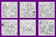 Cute Pet Cafe Coloring Pages, an Animal Illustration by BerryPieArt (Thumbnail 2 of 3)