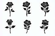 set of vector roses silhouettes, an Illustration by Amazin_art (Thumbnail 8 of 17)