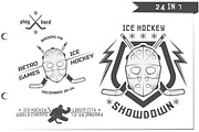 24 in 1 Ice Hockey design elements, an Illustration by Hadanello88 (Thumbnail 4 of 5)