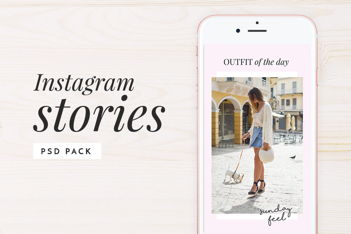 Instagram Stories Photoshop Pack, a Social Media Template by AdoredDesigns.com (Photo 1 of 4)