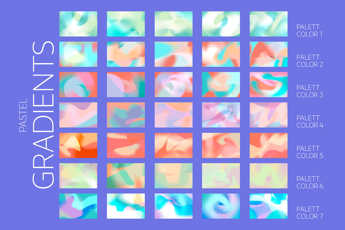 Pastel color gradient collection, a Texture Graphic by Visual Fear (Photo 3 of 12)