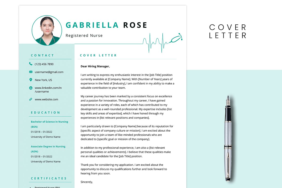 Nursing, Nurse Resume Template, a Resume Template by MondaySpark (Photo 5 of 7)
