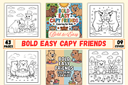 Bold & Easy Capy Friends Coloring, an Animal Illustration by Ink Gallery (Thumbnail 1 of 3)