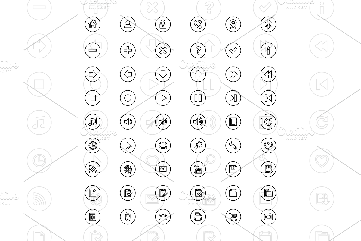 Mobile interface fill and line icons, a Solid Icon by Nazim's Shop (Photo 6 of 9)