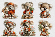 Whimsical Easter Koala Clipart, an Illustration by DreamCafeArt (Thumbnail 4 of 6)