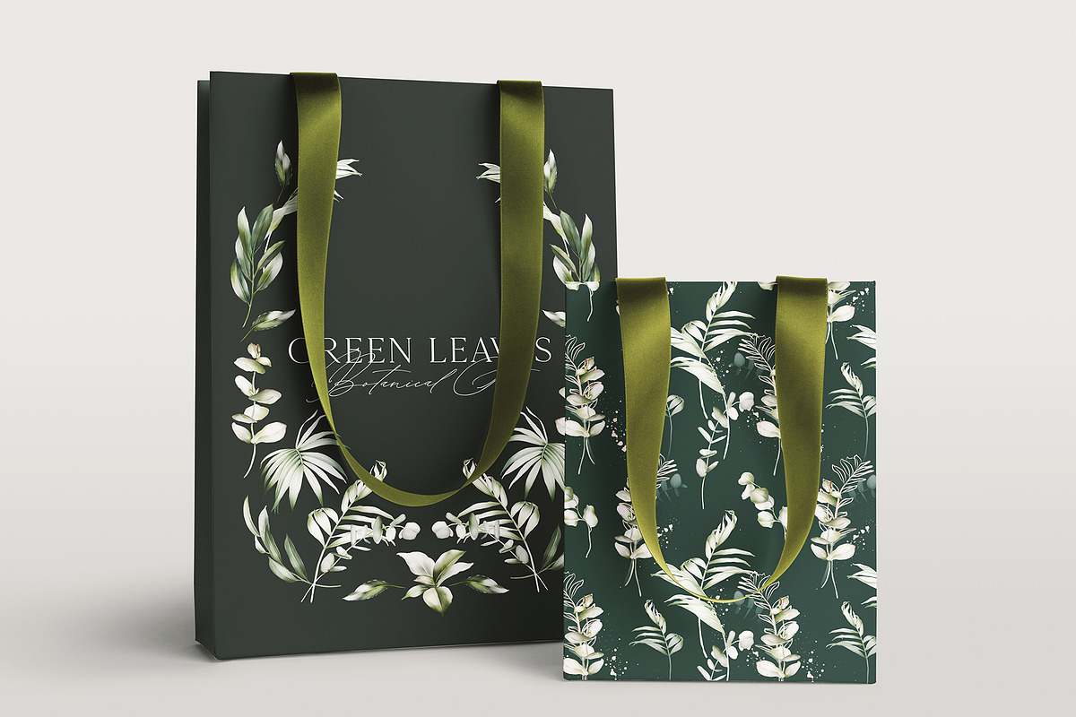 Green leaves | Botanical set, a Decorative Illustration by Karma (Photo 5 of 18)