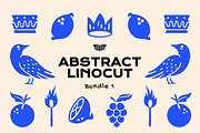 Abstract Linocut Vector Set, an Animal Illustration by ClayStudio (Thumbnail 1 of 6)