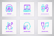 Online Music | 16 Thin Line Icons, an Outline Icon by Alex Blogoodf (Thumbnail 6 of 11)