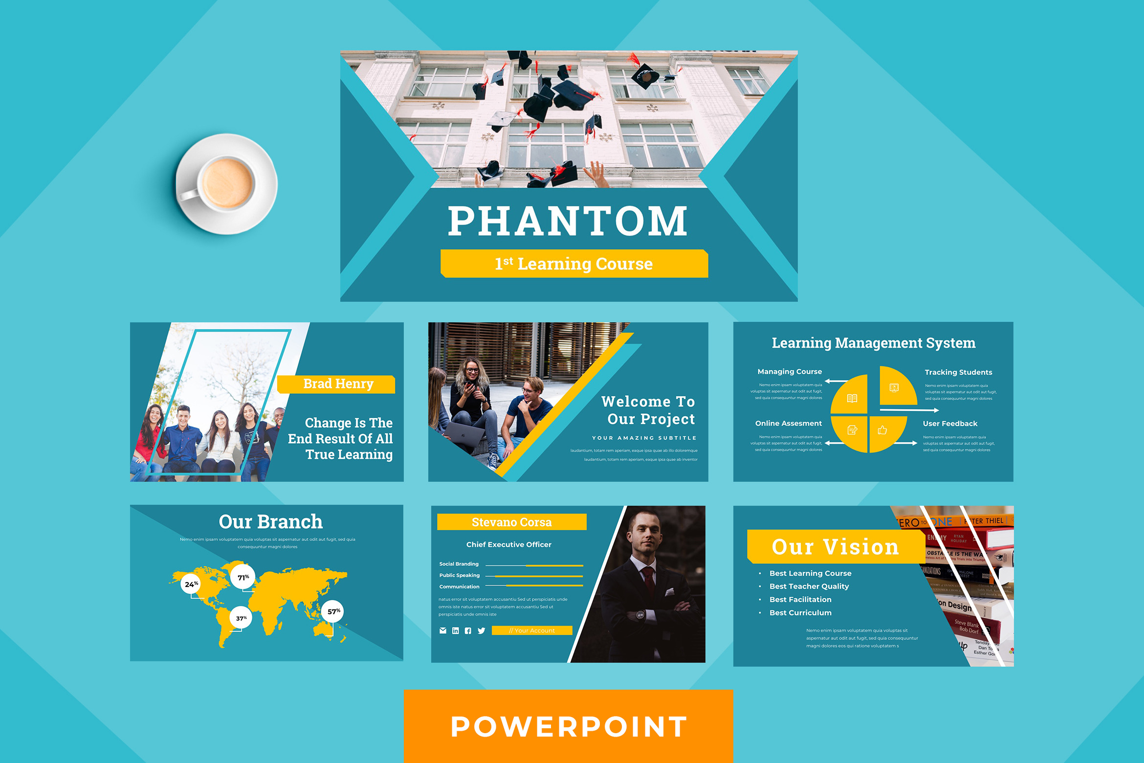 Phantom Education Powerpoint, a Presentation Template by TMint Creative