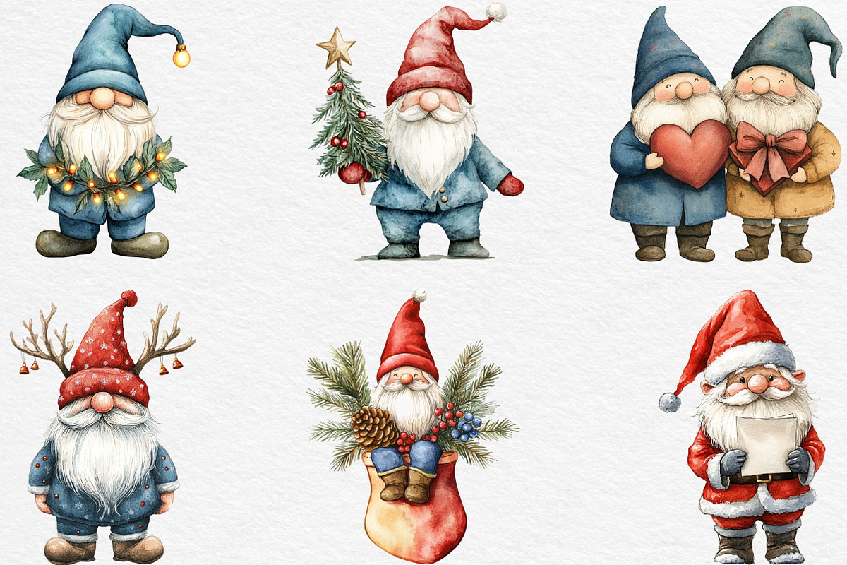 Cute Christmas Gnome Sublimation, an Illustration by Black Bird Studio (Photo 5 of 6)