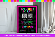Neon Scan to Pay Sign, a Stationery Template by SunshineStudioBoutique (Thumbnail 6 of 10)